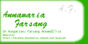 annamaria farsang business card